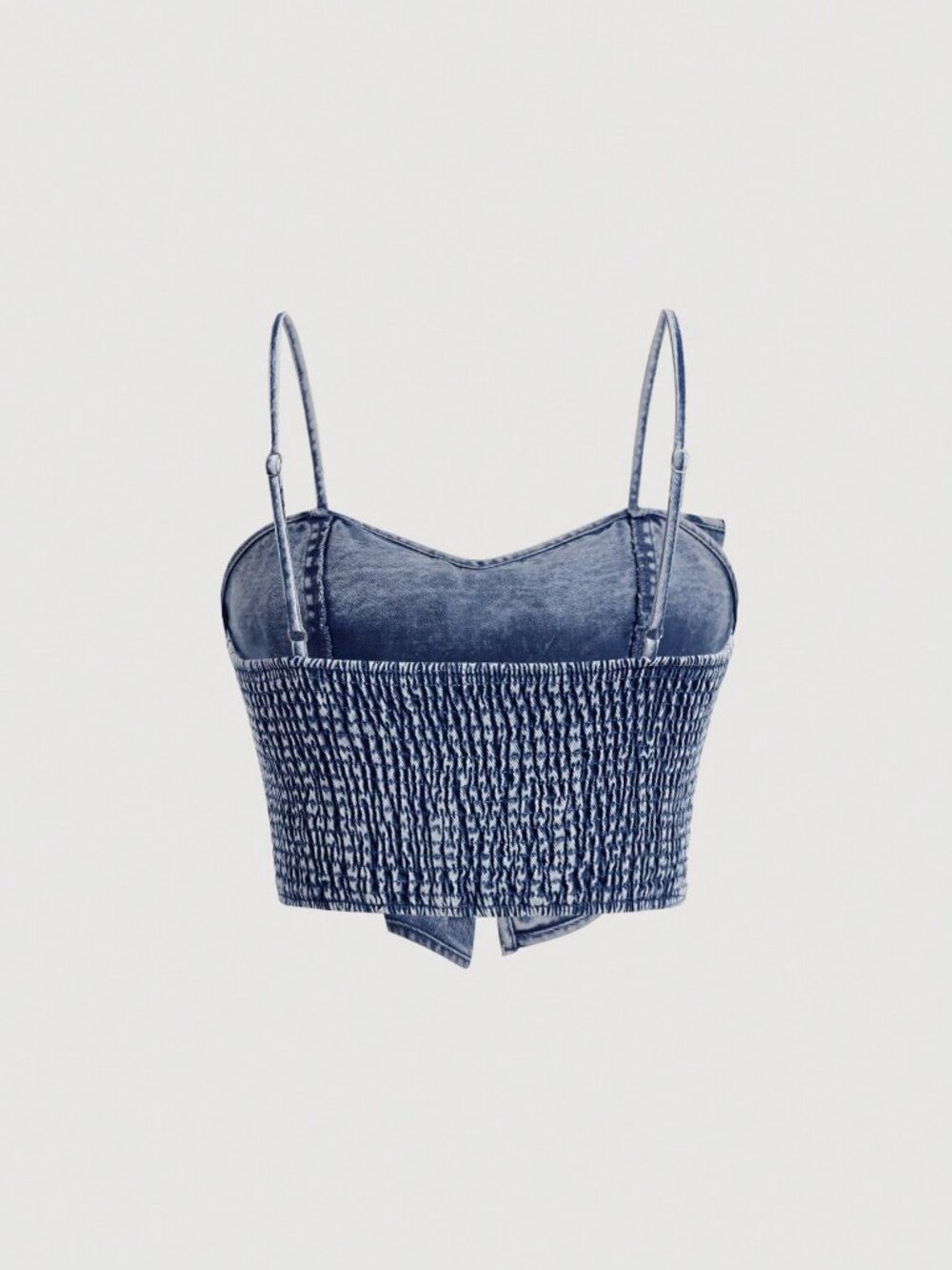 Light Wash Casual Women's Denim Top - Picture 2 of 4